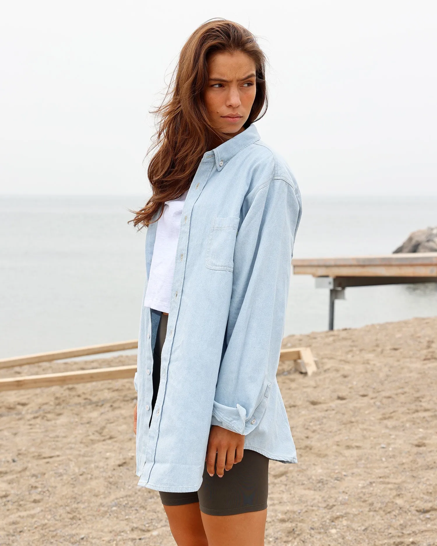 Light Wash Denim Shirt - Unisex