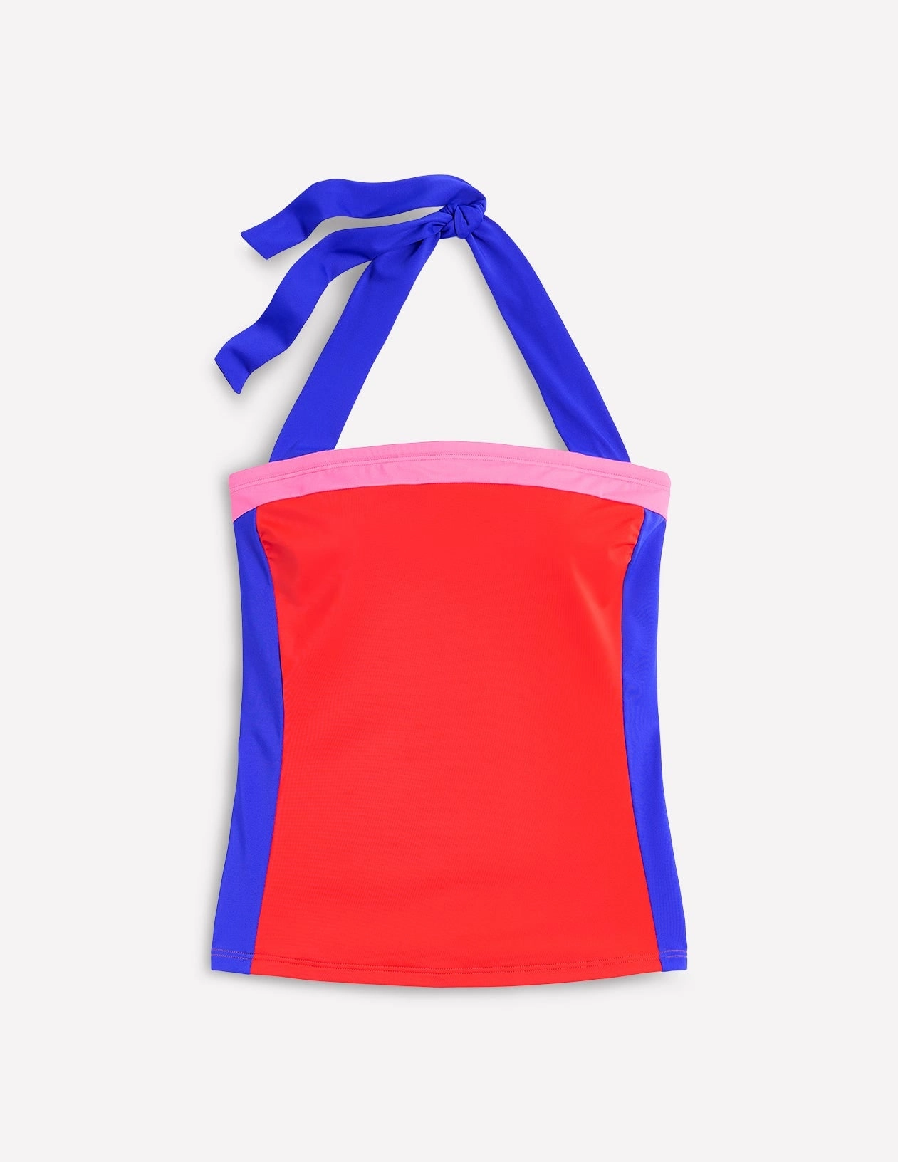 Summer Attire Cheeky-Fit Santorini Tankini Top-Fire Red Colourblock