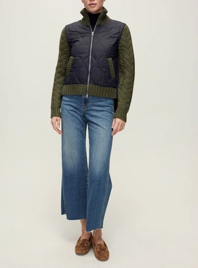 Patra Mixed Media Jacket Navy/Army Melange Layer Core Agree