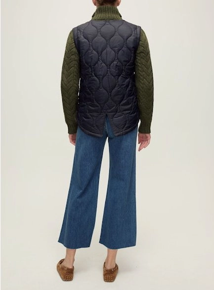 Patra Mixed Media Jacket Navy/Army Melange Booking