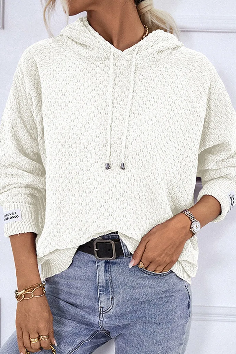 WOMEN FISHERMAN KNITTED HOODIE PULLOVER LightweightDesign Reflective accents