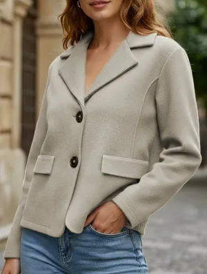LowMaintenance Shrinkage Prevention Treatment Fashion buttoned slim lapel knitted Jackets & cardigan