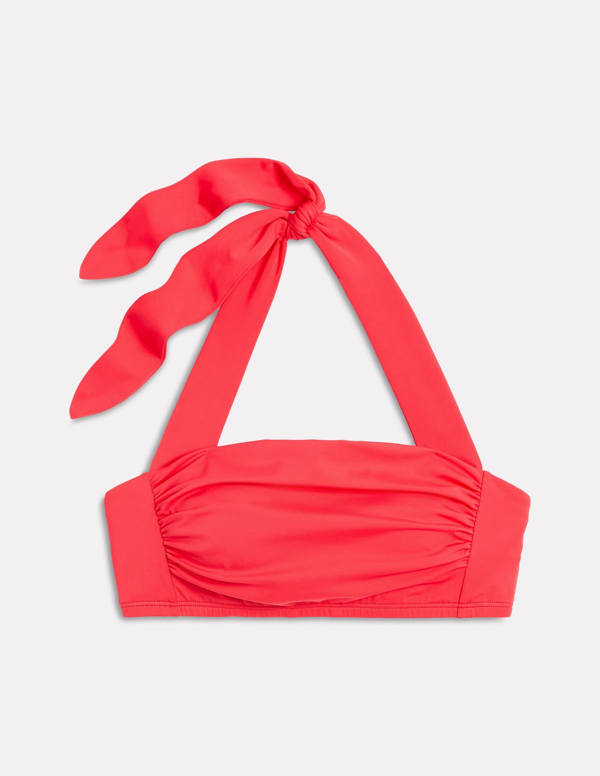 Fashionable Look Eco Friendly Textile Kythira Ruched Bikini Top-Red