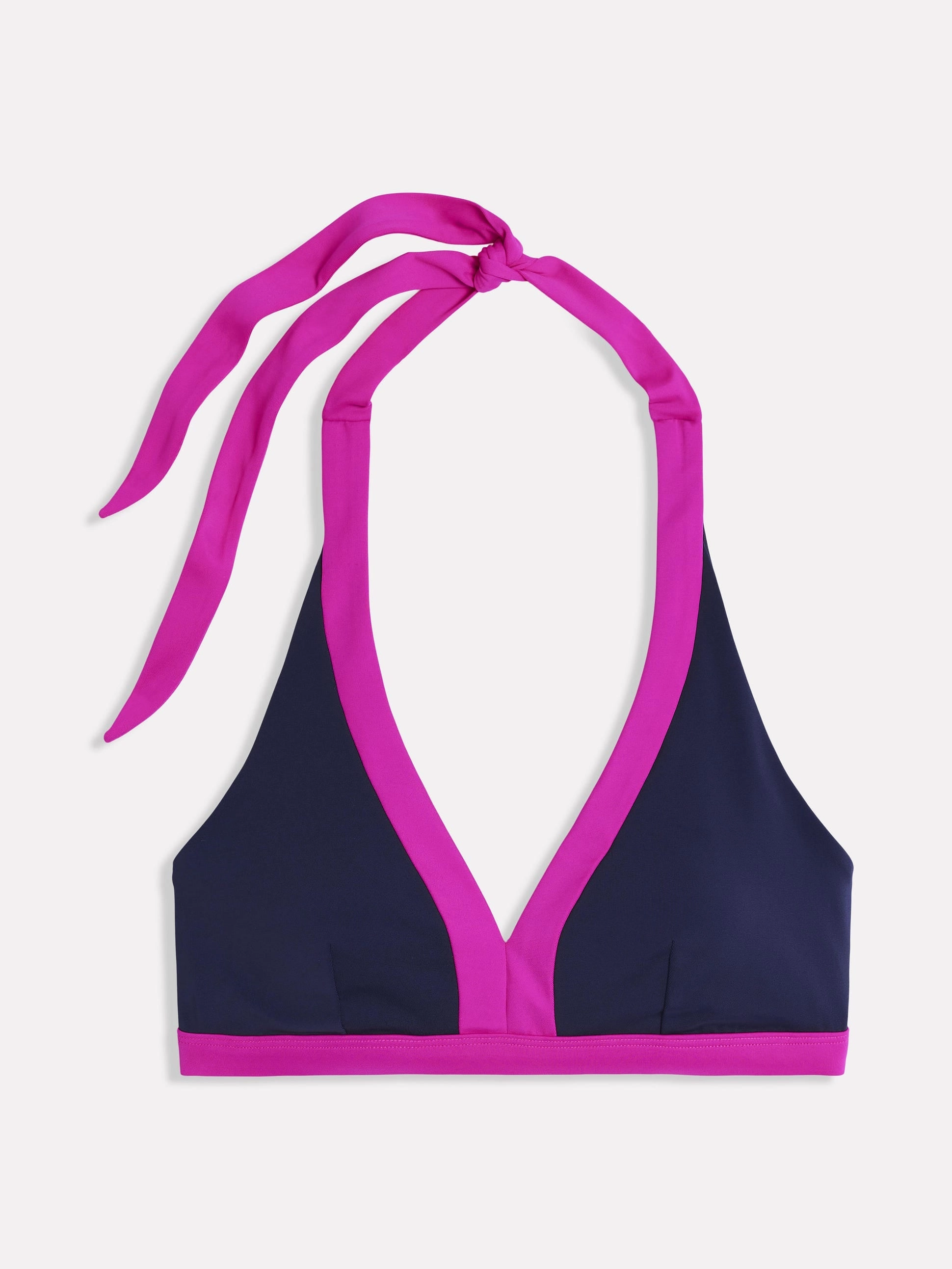 All-Day-Comfort Ios V Panel Bikini Top-Navy, Pink