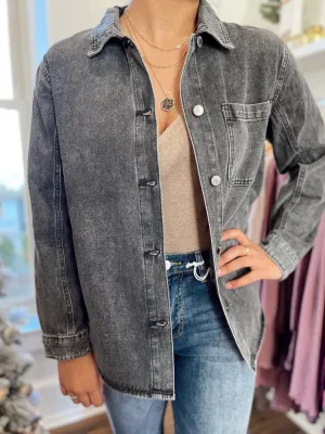 Lillee Denim Jackets-Charcoal
