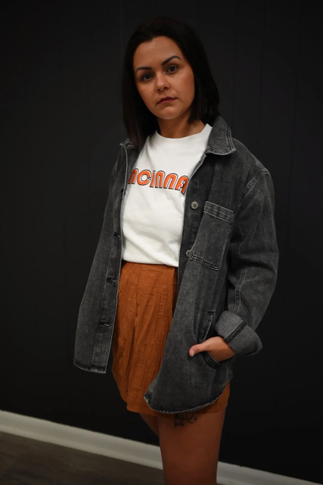 Lillee Denim Jackets-Charcoal