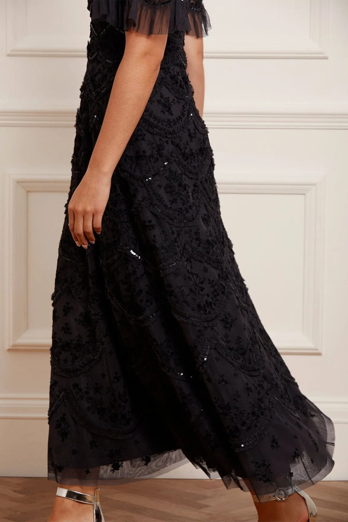 Snap-Closure Lily Bloom Ankle Gown