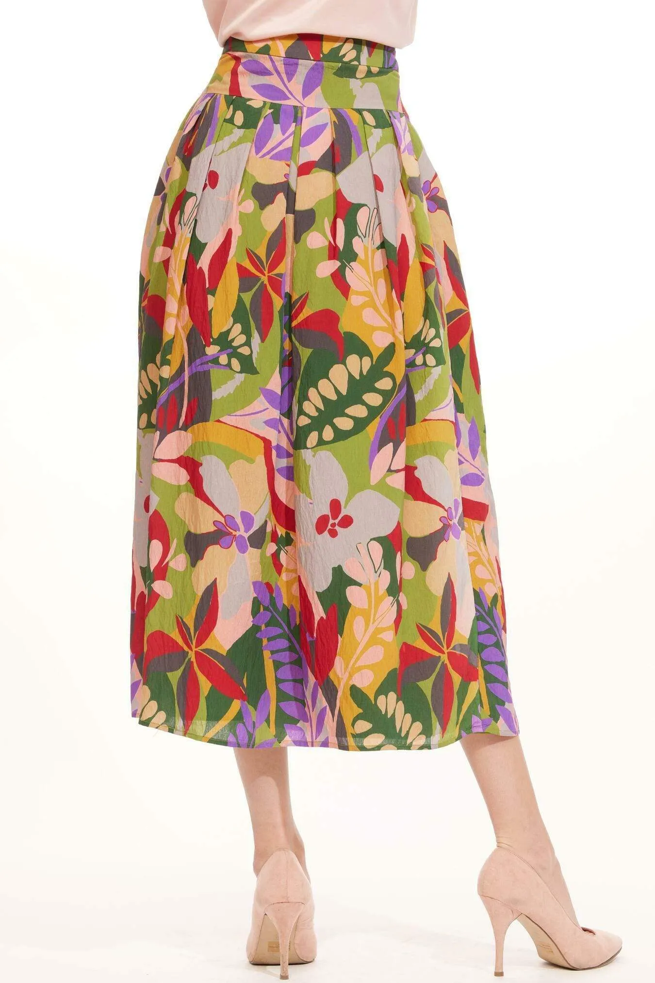Mid Length Lina Skirt - Jungle Safari