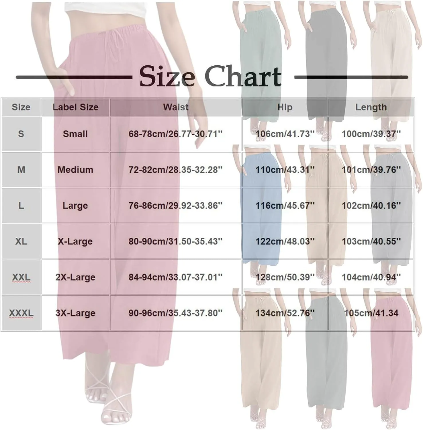 Linen Trousers Pants for Women Summer Fall Loose Fit Ruched High Cut Flare Wide Leg Trousers Pants Women 2025