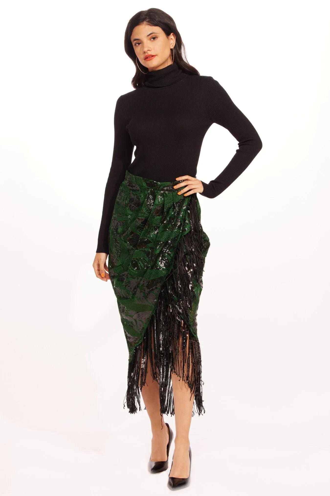 Floral Pattern Layered Style Liv Skirt - Absinthe