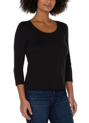 DoubleLayered Printed T-shirt Liverpool Scoop Neck Tee