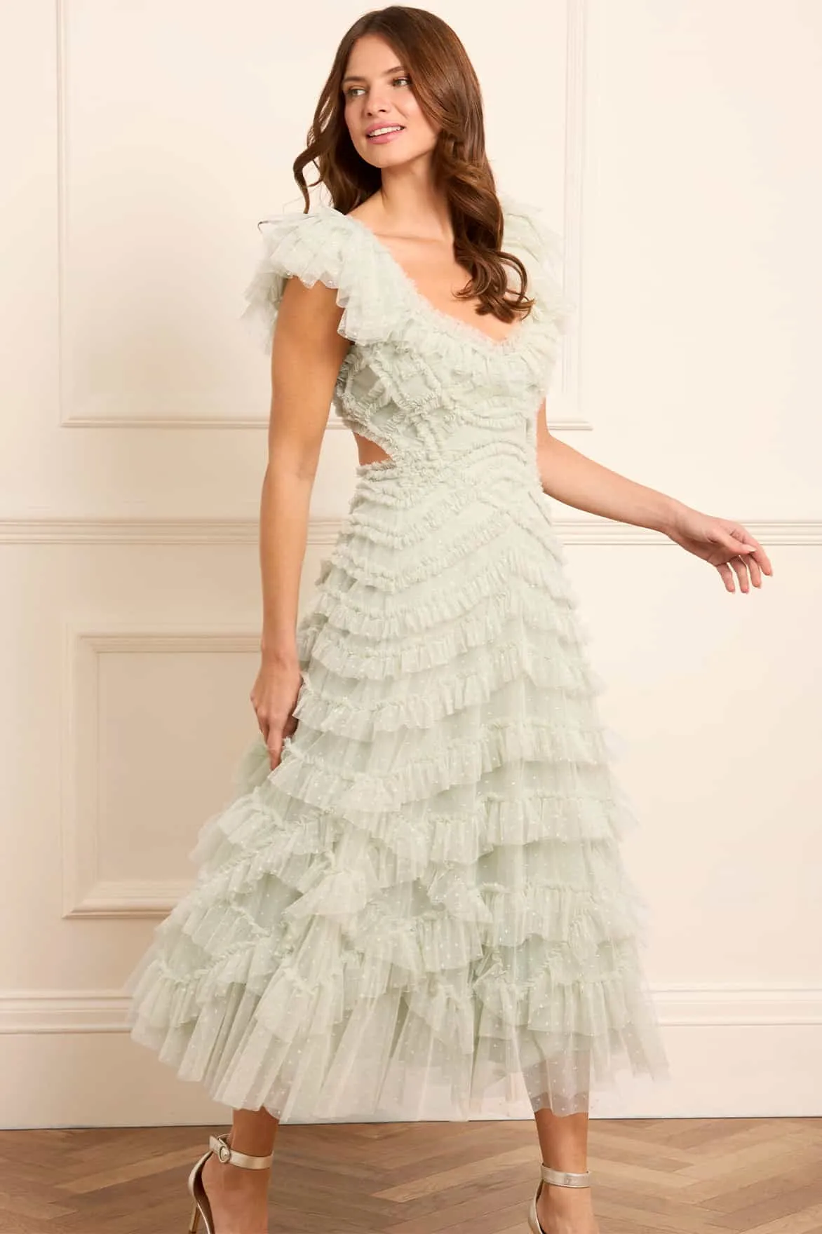 Spring Flow Elegant Layers Lola Backless Ballerina Dress