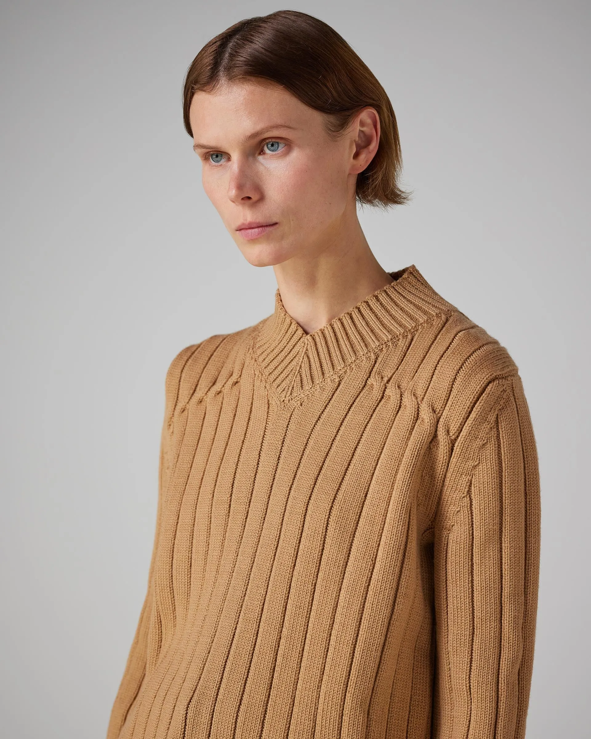 Lola Sweater in Wool, Camel
