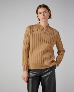 Lola Sweater in Wool, Camel