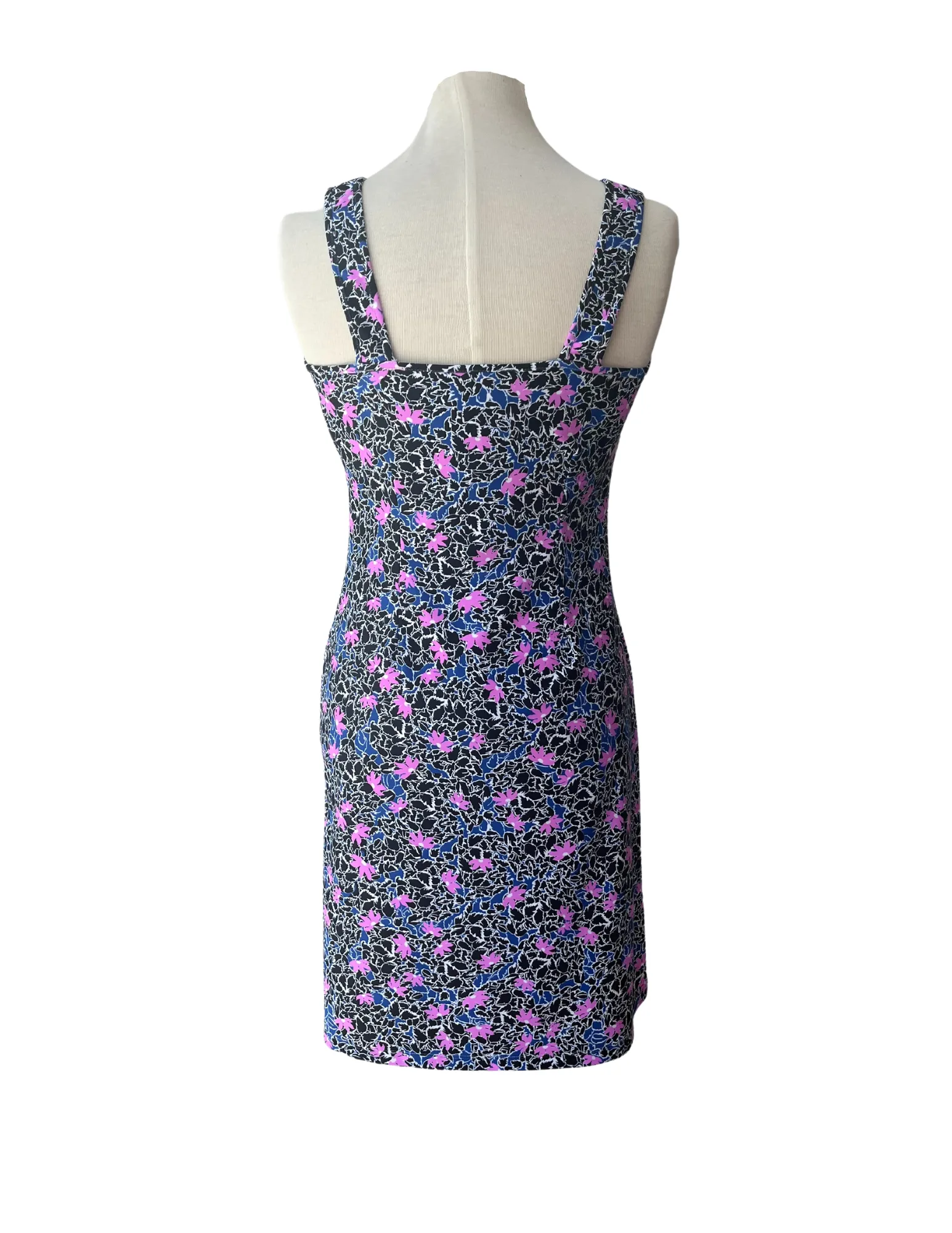 Romantic Style Warm Palette Long Bali Tank Dress Scaevola Orchid/Black