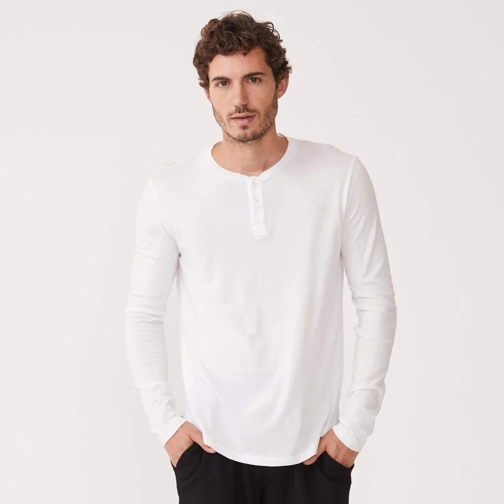 Long Sleeve Henley Eco Friendly Dye Process