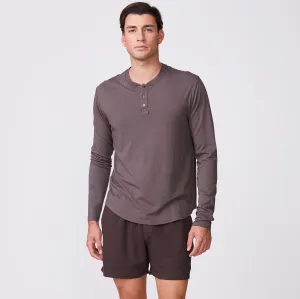 Long Sleeve Henley Warm Fabric Reflective Detailing