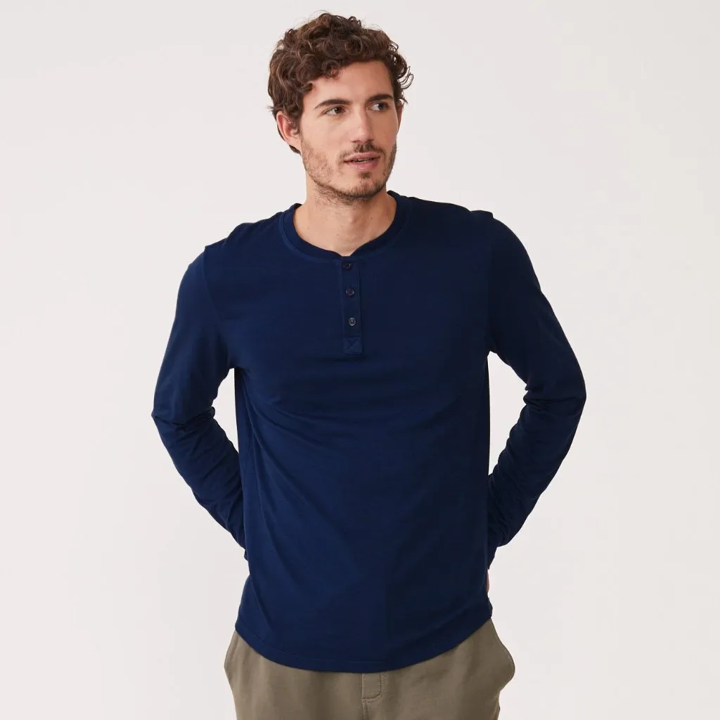 Long Sleeve Henley HiddenStoragePocket