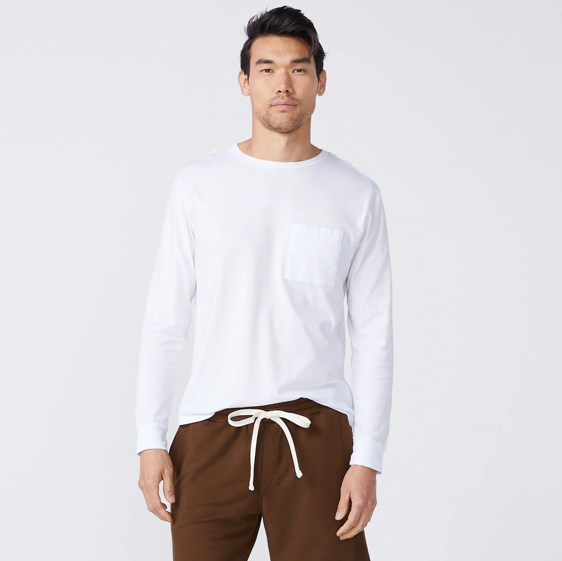 Stay Cool Technology Light material Long Sleeve Pocket Crew