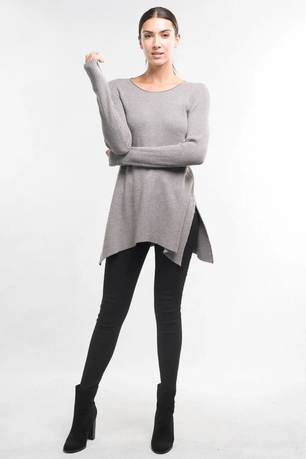Long Sleeve Swing Hem Sweater