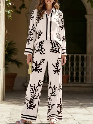 Comfy Material Long-sleeved color-block loose suit