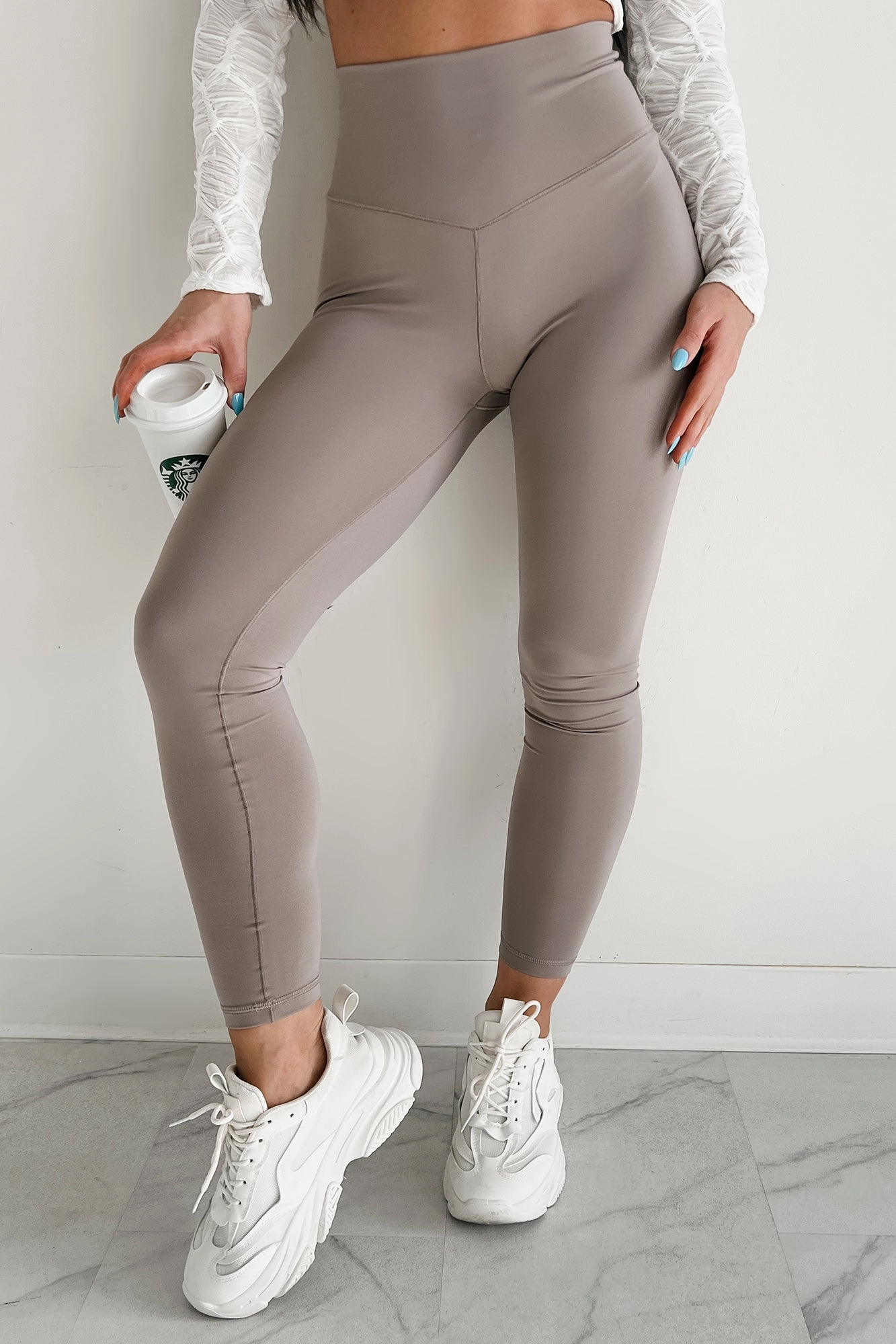 Finding Your Zone High Rise Basic Leggings (Ash) ReinforcedKnees