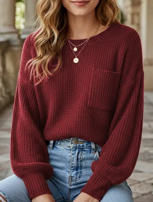 Loose crew neck sweatshirt RelaxedFit AbrasionResistant Fabric