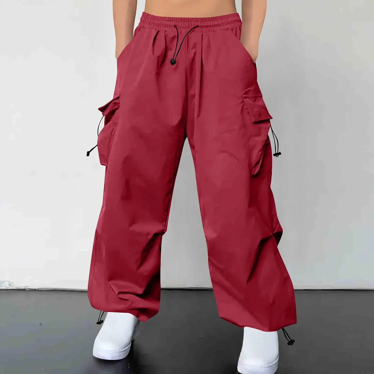 Loose Fit for Man Summer Fall Cargo Work Out Gym Ruched Flare Wide Leg Long Bootcut Leg Pants Man 2025