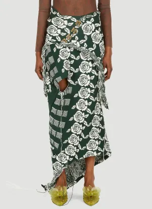 LOUISE LYNGH BJERREGAARD Draped Knitted Skirt