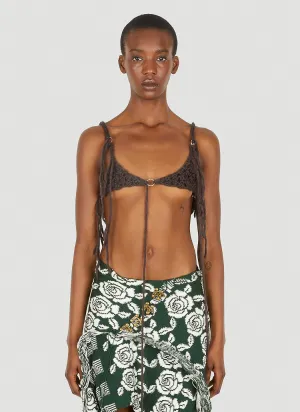LOUISE LYNGH BJERREGAARD Hand Knitted Bra Top