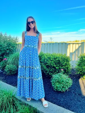 Effortless Comfort Notting Hill Maxi Dress Garden by the Sea