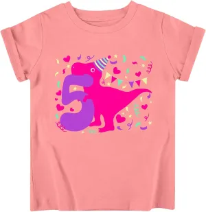 Lovekider Girls Birthday T Shirts Cotton Short Sleeve T-Shirts Tee Party Clothing 3-6 Years