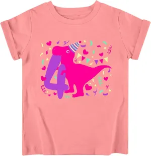 Lovekider Girls Birthday T Shirts Cotton Short Sleeve T-Shirts Tee Party Clothing 3-6 Years