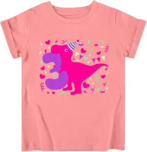 Lovekider Girls Birthday T Shirts Cotton Short Sleeve T-Shirts Tee Party Clothing 3-6 Years