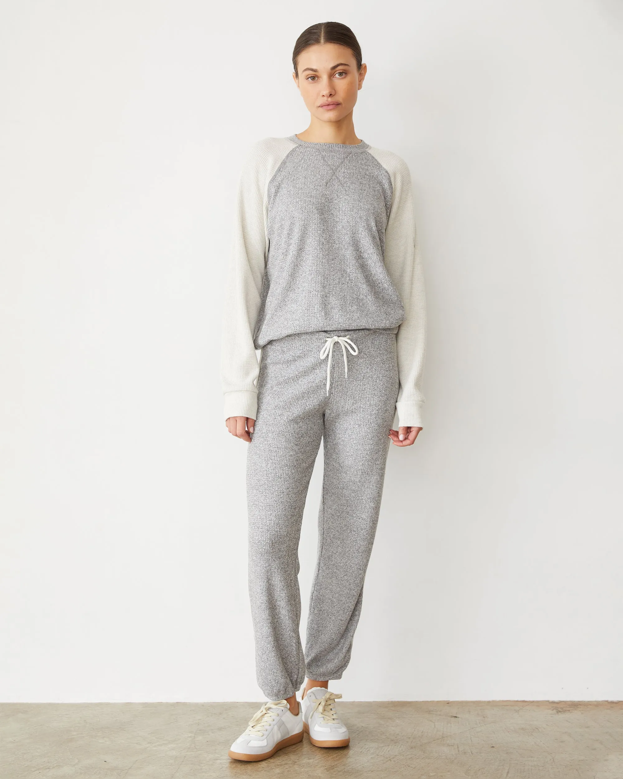 Brushed Thermal Vintage Sweat Easy Stretch Fit Hidden Zip Pockets