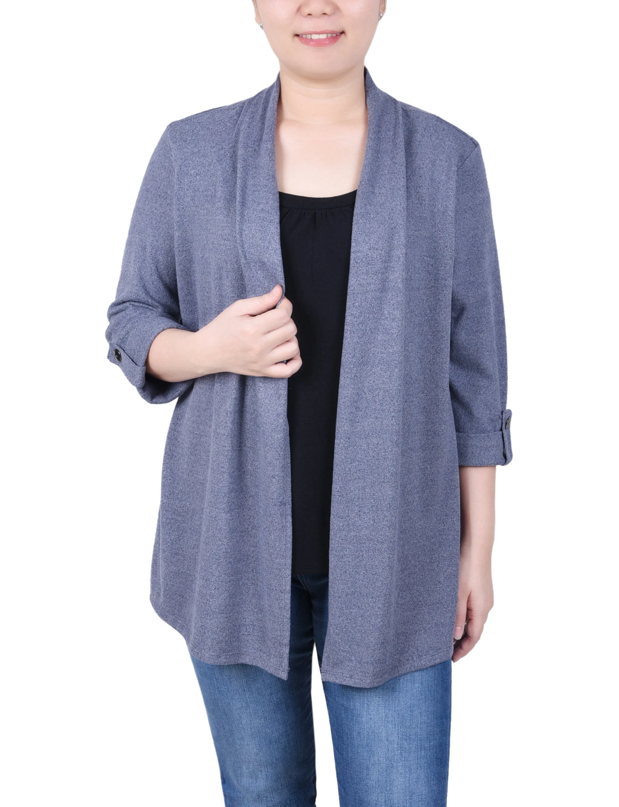 ReinforcedShoulders Petite 3/4 Sleeve Two In One Top