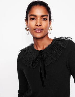 Tulle Party Jumper-Black Easy Fit