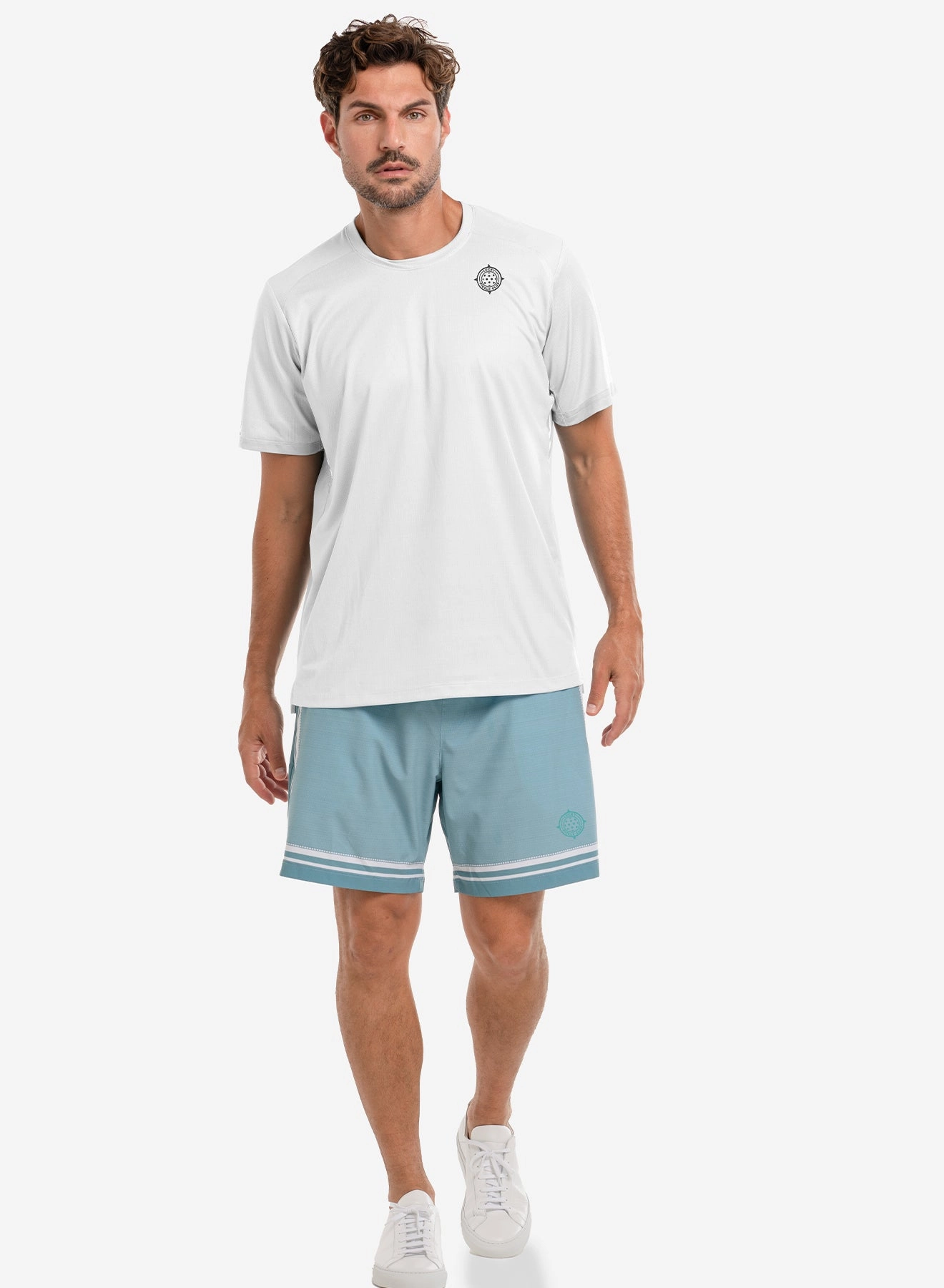 Picklball Short Sleeve Crew ArticulatedElbowShaping Non Irritating Seam Finish