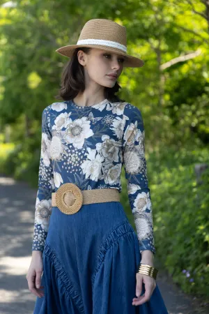 Open-back Luna Floral Tee Photo Print