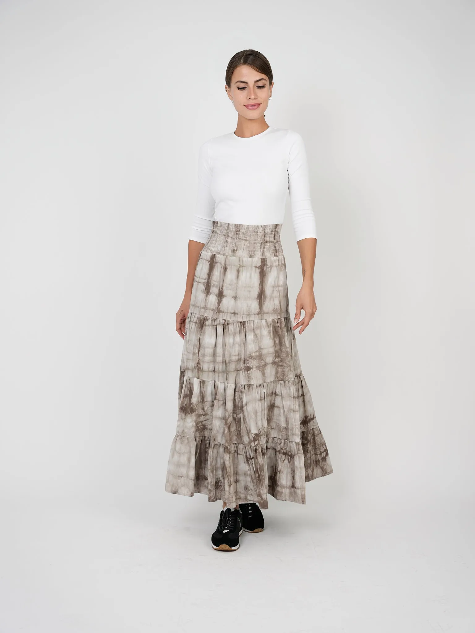 Mademoiselle Tie Dye Gauze Tiered SB3CM8282SL Opaque Lining