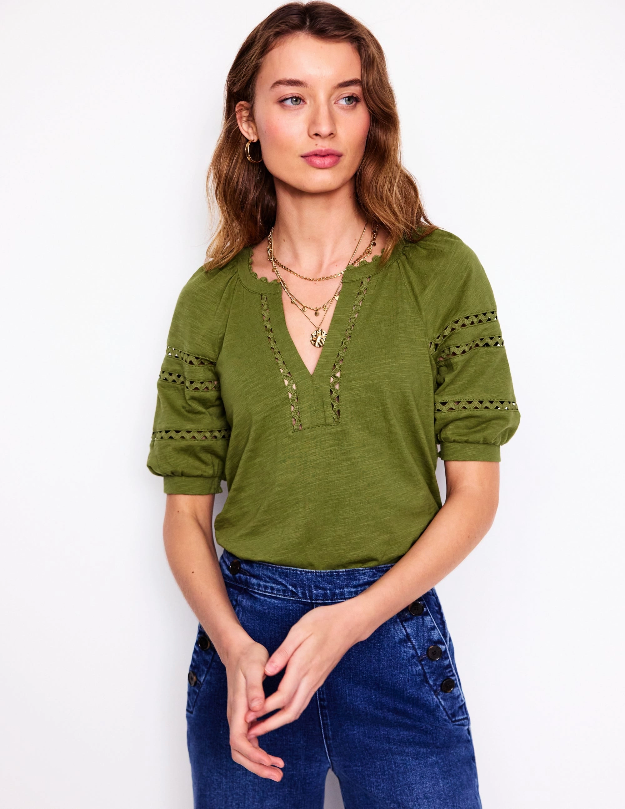 Maisy Rikrak Trim Top-Mayfly Softened Edges