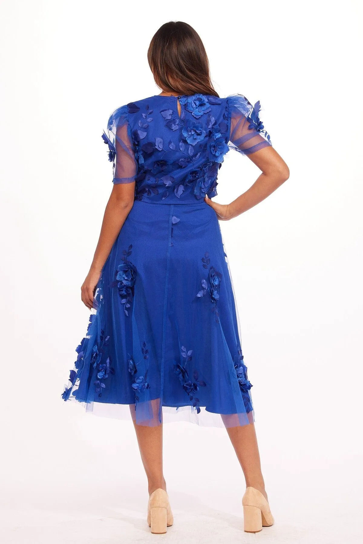 Tassel accents Modern Cut Maja Skirt - Blue Cosmos
