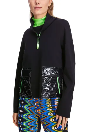 Marc Cain Sports Sweatshirt Oversized Navy Midnight Blue XS 44.08 J06 395