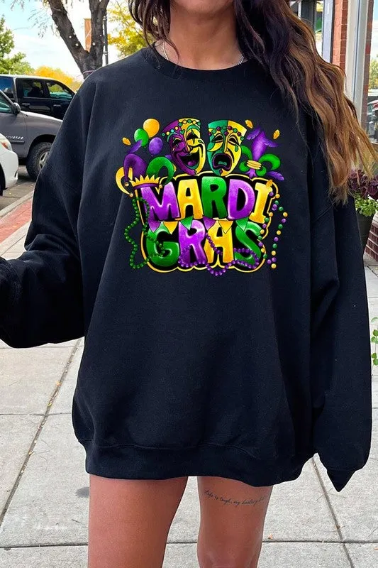Mardi Gras Graphic Plus Sweatshirt