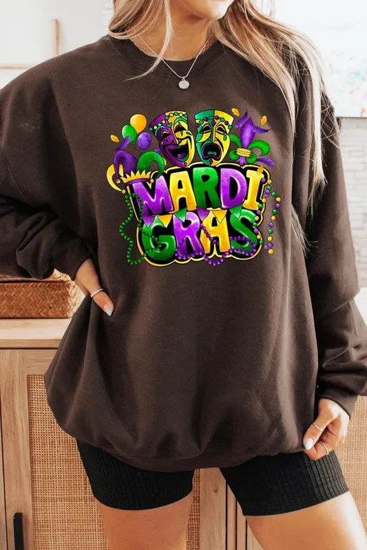 Mardi Gras Graphic Plus Sweatshirt