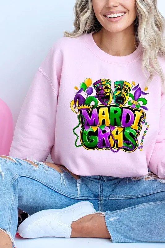 Mardi Gras Graphic Plus Sweatshirt