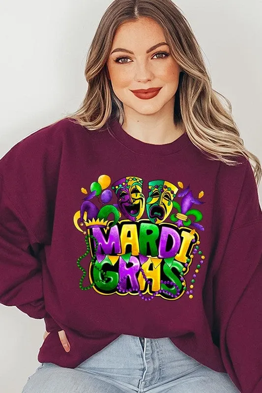 Mardi Gras Graphic Plus Sweatshirt