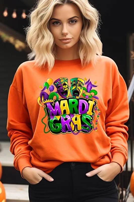 Mardi Gras Graphic Plus Sweatshirt