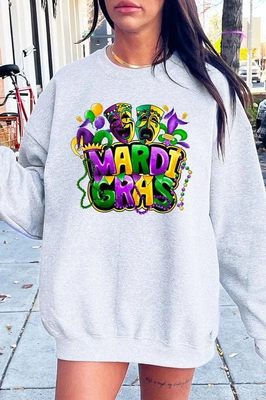 Mardi Gras Graphic Plus Sweatshirt