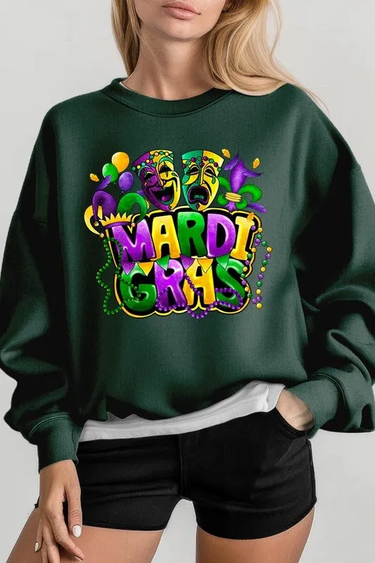 Mardi Gras Graphic Plus Sweatshirt